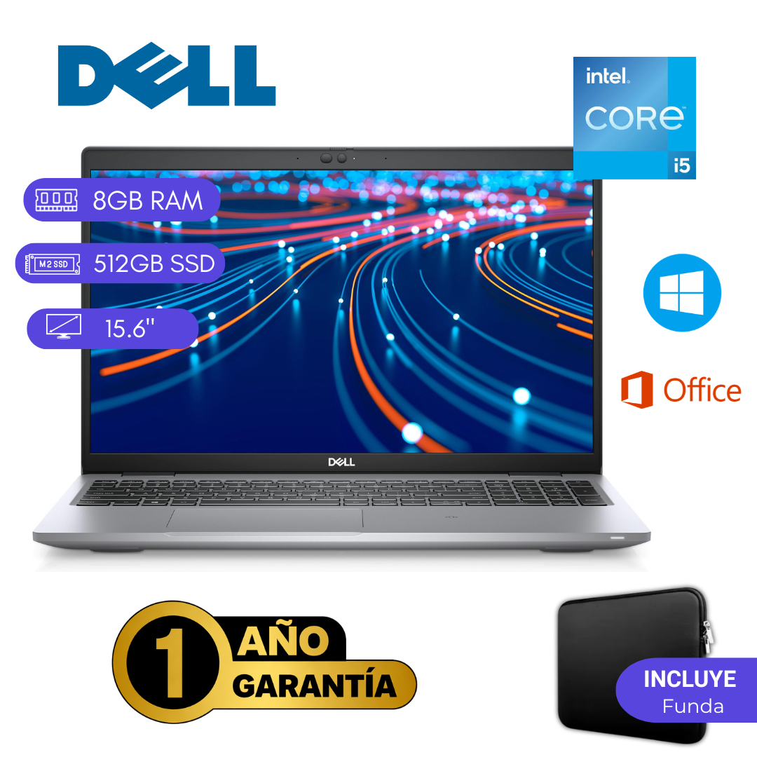 LAPTOP REACONDICIONADA DELL LATITUDE 5520 INTEL CORE I5 11VA 8GB RAM 512GB SSD 15.6 PULGADAS - 1