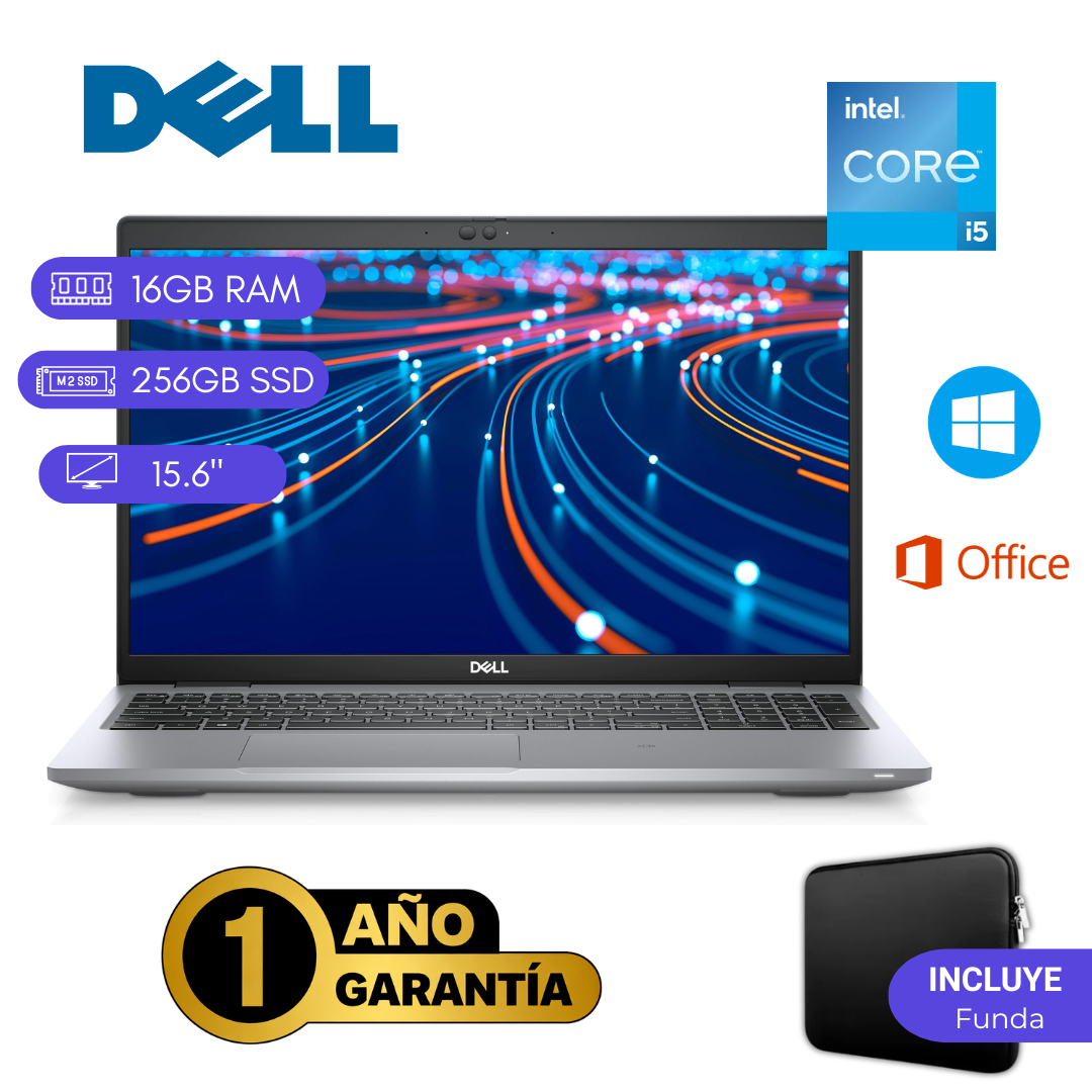 LAPTOP REACONDICIONADA DELL LATITUDE 5520 INTEL CORE I5 11VA 16GB RAM 256GB SSD 15.6 PULGADAS - 1