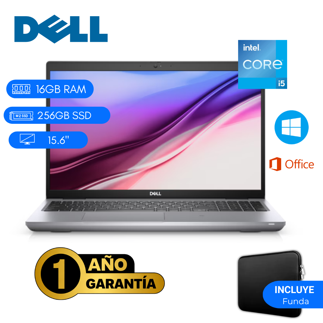 LAPTOP REACONDICIONADA DELL LATITUDE 5521 INTEL CORE I5 11VA 16GB RAM 256GB SSD 15.6 PULGADAS - 1