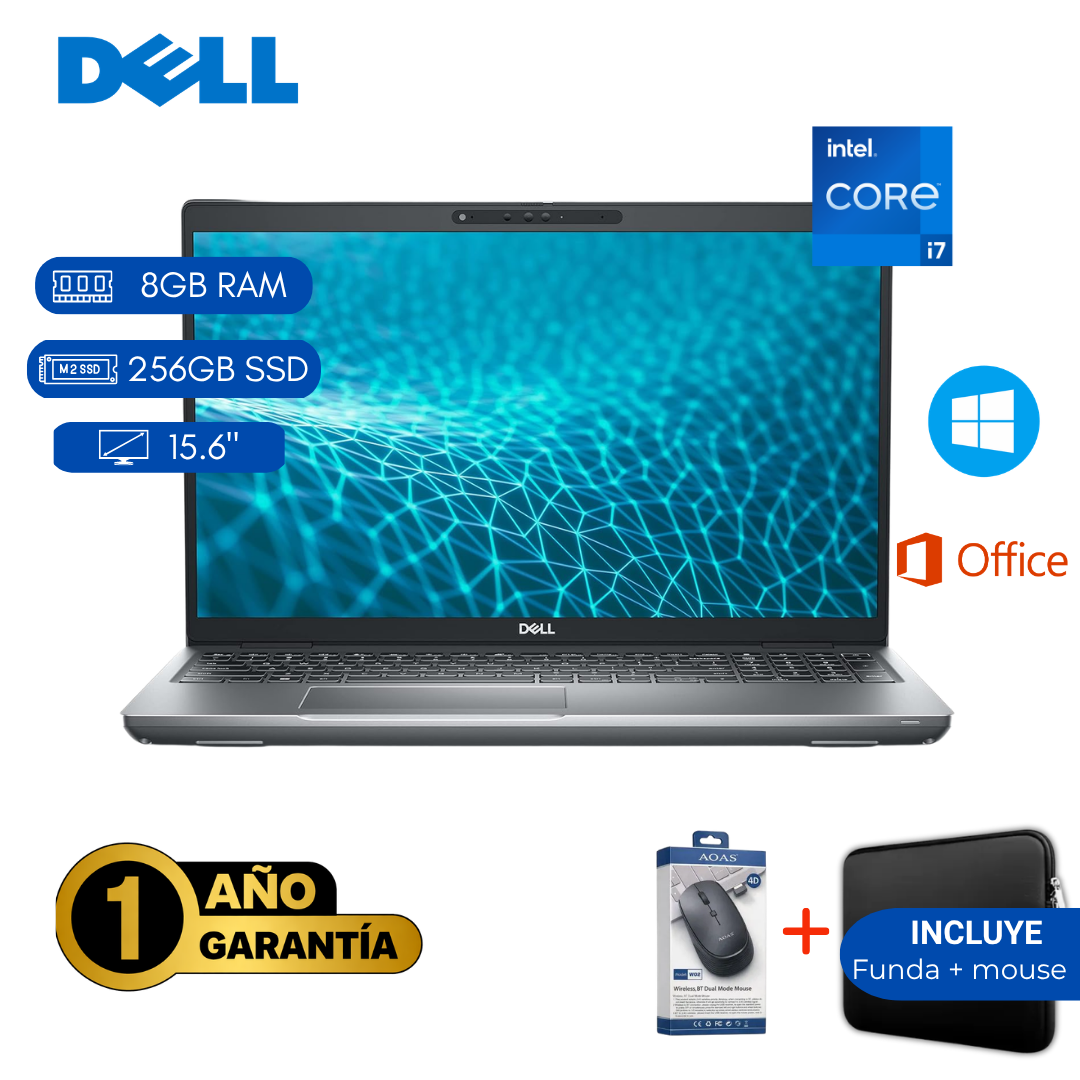 LAPTOP REACONDICIONADA DELL LATITUDE 5531 INTEL CORE I7 12VA 8GB RAM 256GB SSD 15.6 PULGADAS - 1