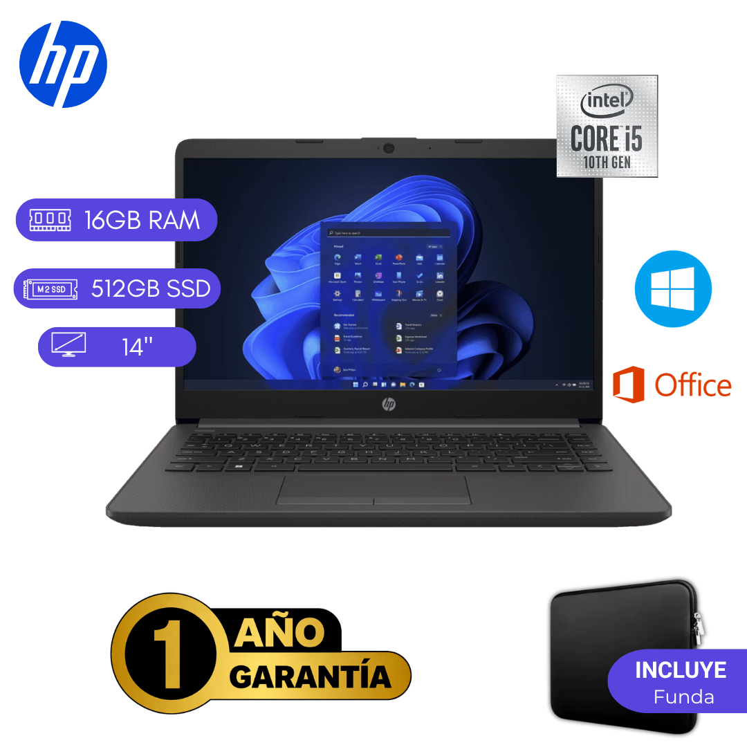 LAPTOP REACONDICIONADA HP 240 G8 INTEL CORE I5 10MA 16GB RAM 512GB SSD 14 PULGADAS - 1