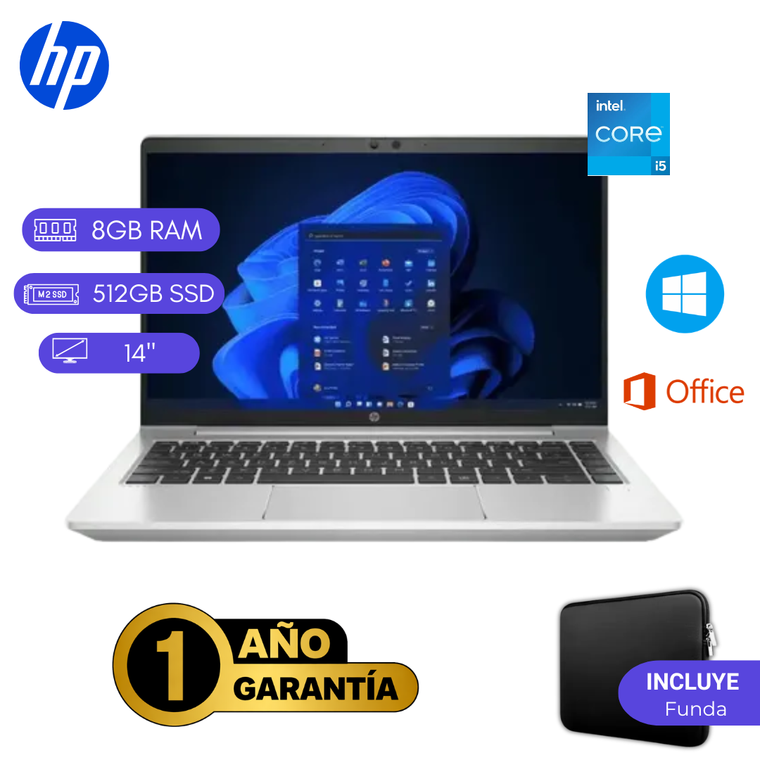LAPTOP REACONDICIONADA HP 440 G8 INTEL CORE I5 11VA 8GB RAM 512GB SSD 14 PULGADAS - 1