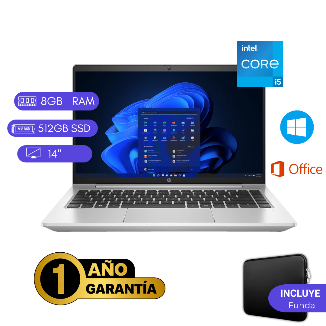 LAPTOP REACONDICIONADA HP 440 G9 INTEL CORE I5 12VA 8GB RAM 512GB SSD 14 PULGADAS - 1