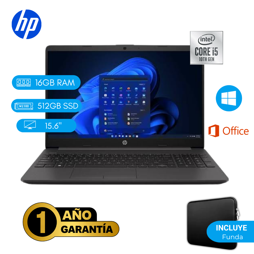 LAPTOP REACONDICIONADA HP 250 G8 INTEL CORE I5 10MA 16GB RAM 512GB SSD 15.6 PULGADAS - 1