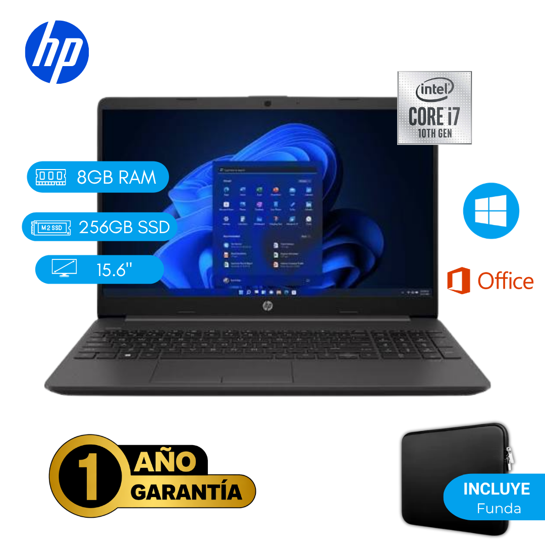 LAPTOP REACONDICIONADA HP 250 G8 INTEL CORE I7 10MA 8GB RAM 256GB SSD 15.6 PULGADAS - 1