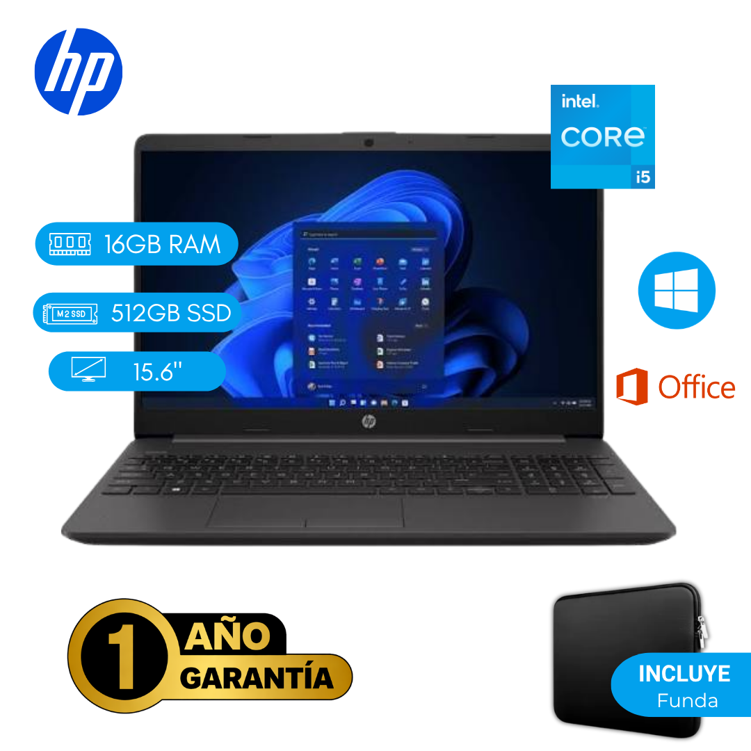 LAPTOP REACONDICIONADA HP 250 G8 INTEL CORE I5 11VA 16GB RAM 512GB SSD 15.6 PULGADAS - 1