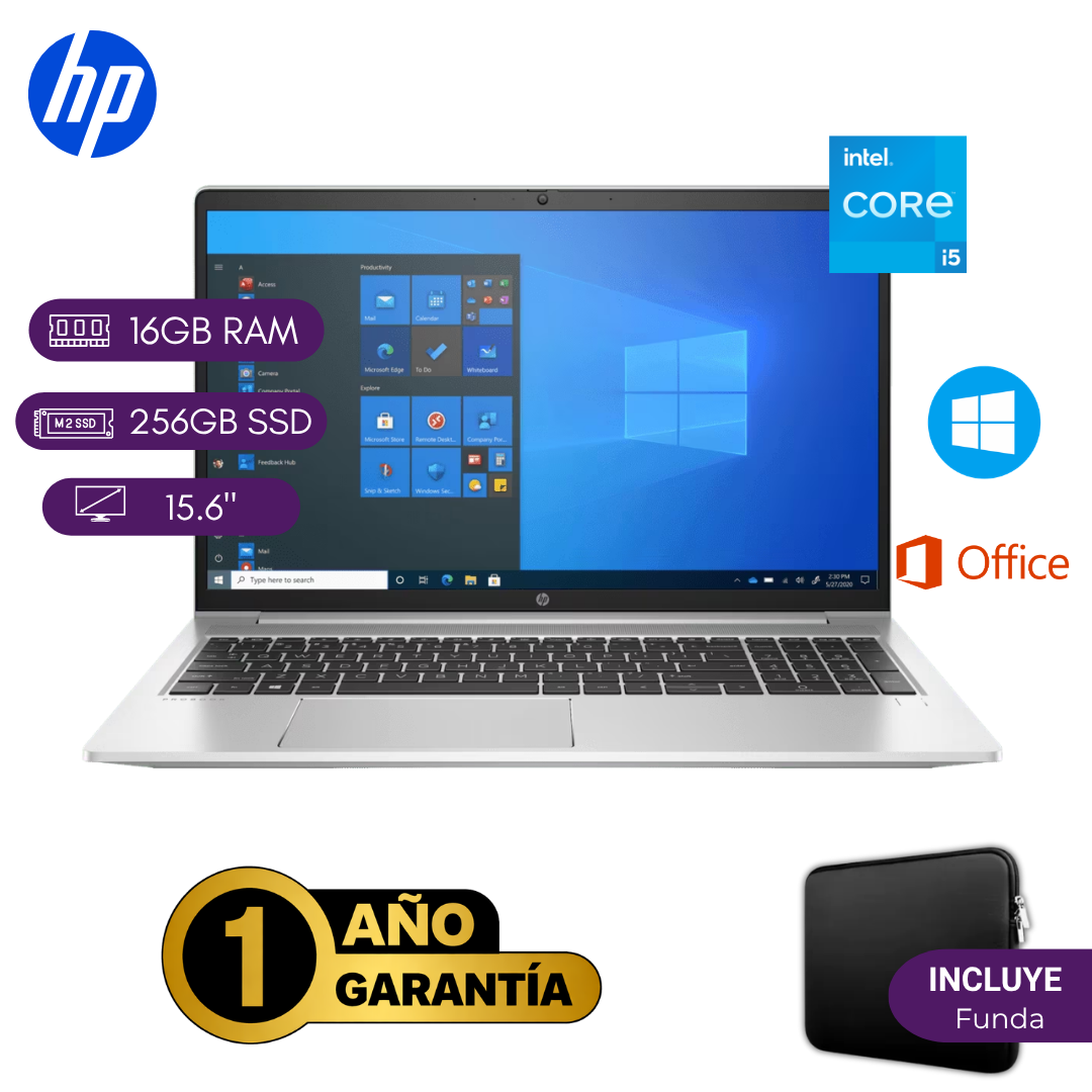 LAPTOP REACONDICIONADA HP 450 G8 INTEL CORE I5 11VA 16GB RAM 256GB SSD 15.6 PULGADAS - 1
