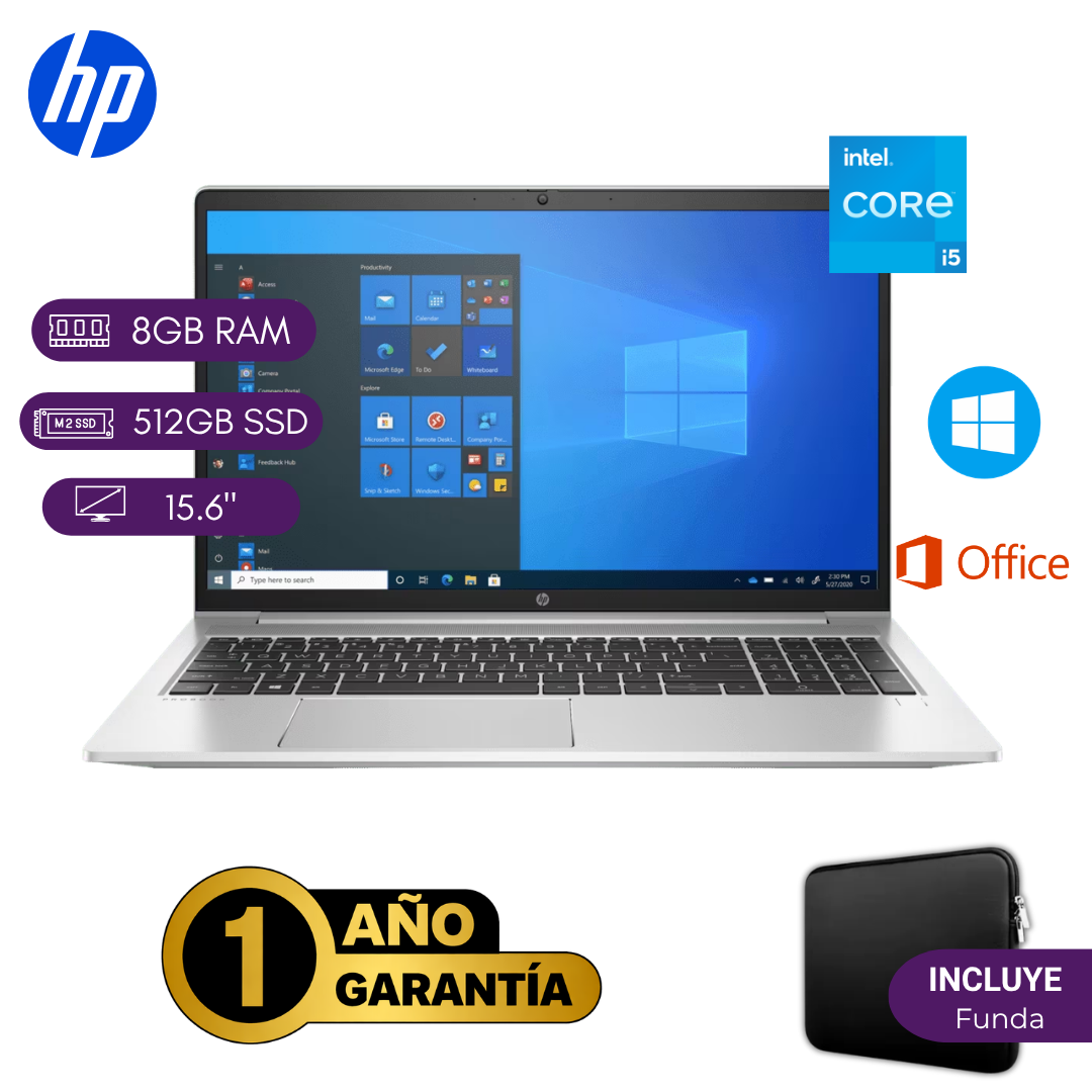 LAPTOP REACONDICIONADA HP 450 G8 INTEL CORE I5 11VA 8GB RAM 512GB SSD 15.6 PULGADAS - 1