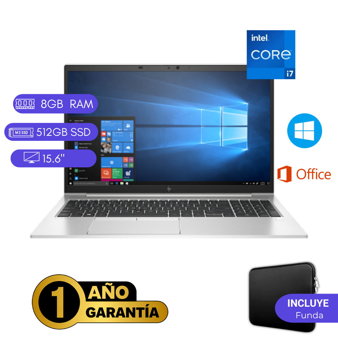 LAPTOP REACONDICIONADA HP 850 G8 INTEL CORE I7 11VA 8GB RAM 512GB SSD 15.6 PULGADAS - 1