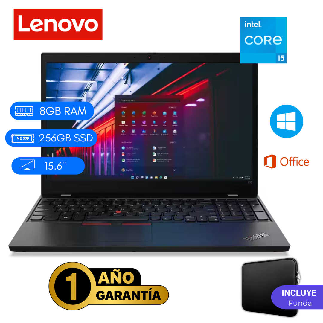 LAPTOP REACONDICIONADA LENOVO THINKPAD L15 INTEL CORE I5 11VA 8GB RAM 256GB SSD 15.6 PULGADAS - 1