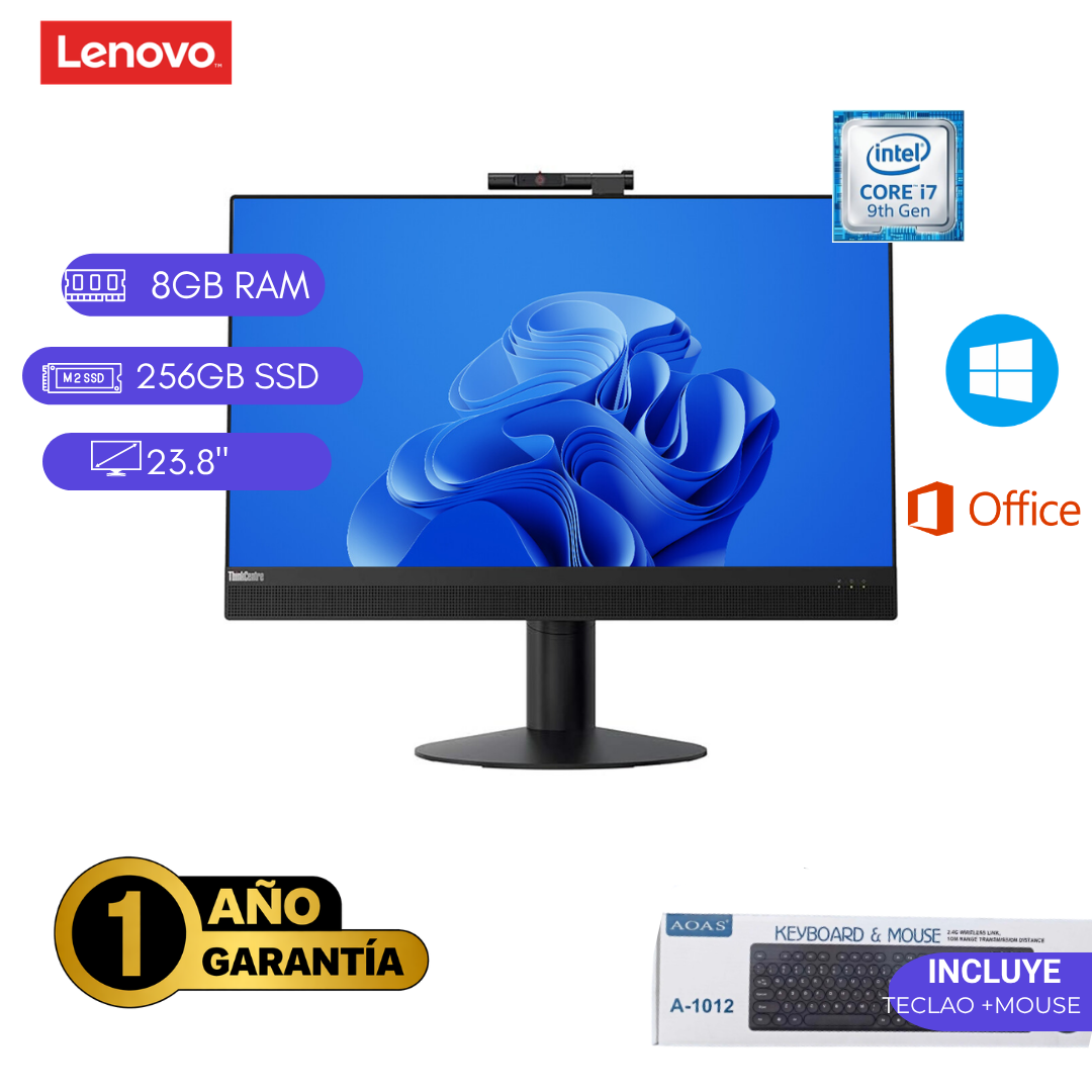 AIO REACONDICIONADA LENOVO THINKCENTRE M920Z INTEL CORE I7-9700 8GB RAM 256GB SSD 23.8' FHD - 1