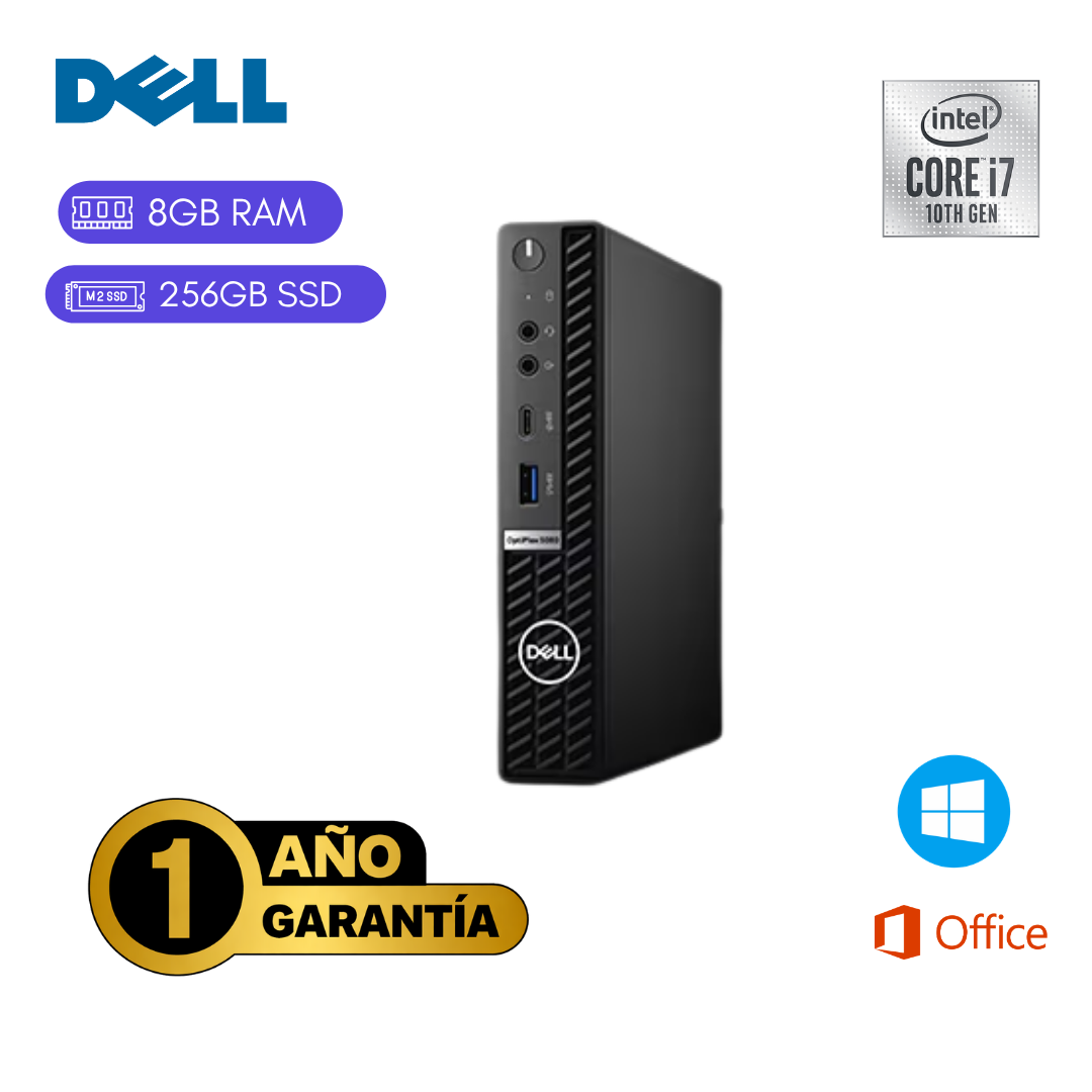 MINI PC REACONDICIONADA DELL 5080 INTEL CORE I7 10MA 8GB RAM 256GBSSD - 1