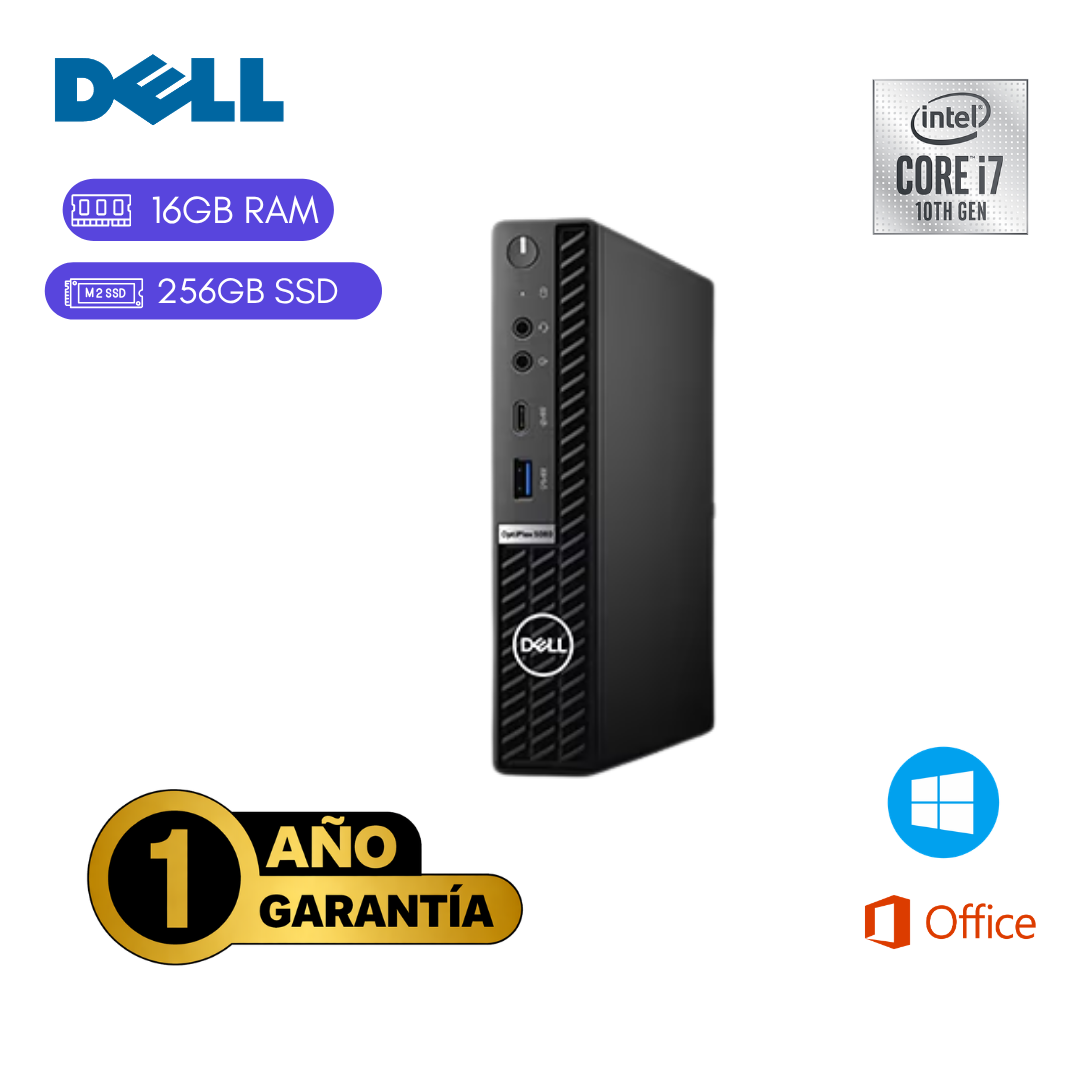 MINI PC REACONDICIONADA DELL 5080 INTEL CORE I7 10MA 16GB RAM 256GBSSD - 1