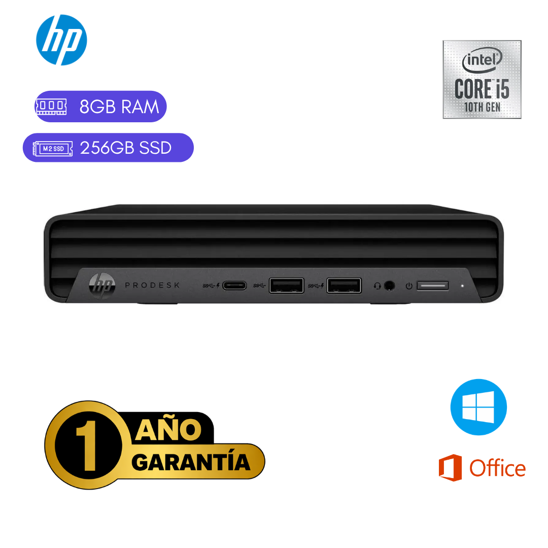 MINI PC REACONDICIONADA HP 400 G6 INTEL CORE I5 10MA 8GB RAM 256GBSSD - 1