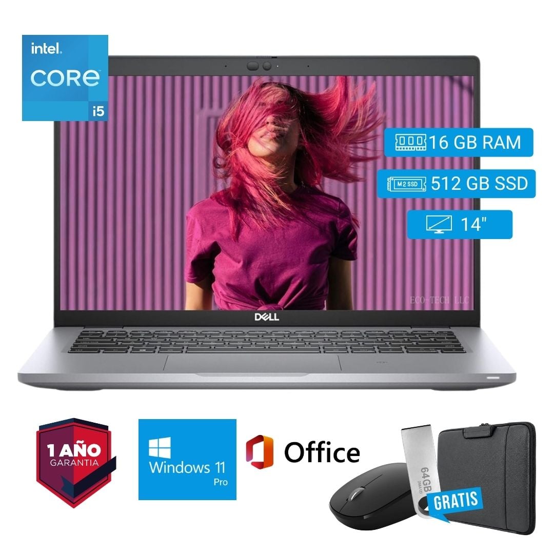 LAPTOP SEMI NUEVA DELL LATITUDE 5420 CORE I5 11VA 16GB RAM 512GB SSD 14' + MOUSE + FUNDA + USB 64 GB - 1