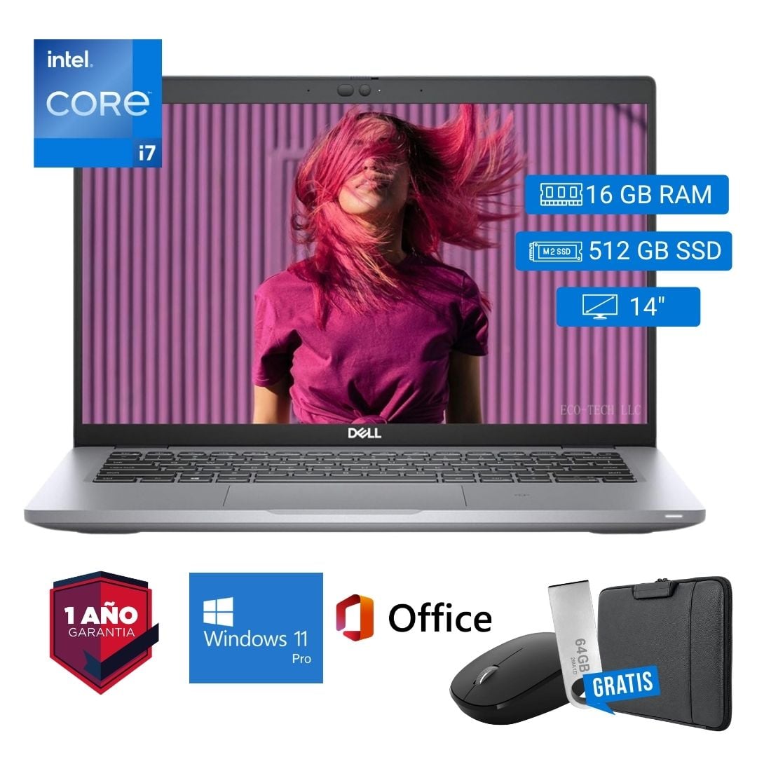 LAPTOP SEMI NUEVA DELL LATITUDE 5420 CORE I7 11VA 16GB RAM 512GB SSD 14' + MOUSE + FUNDA + USB 64 GB - 1