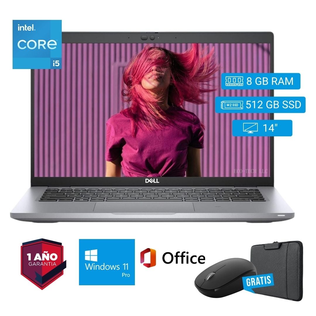 LAPTOP SEMI NUEVA DELL LATITUDE 5420 CORE I5 11VA 8GB RAM 512GB SSD 14' + MOUSE + FUNDA - 1