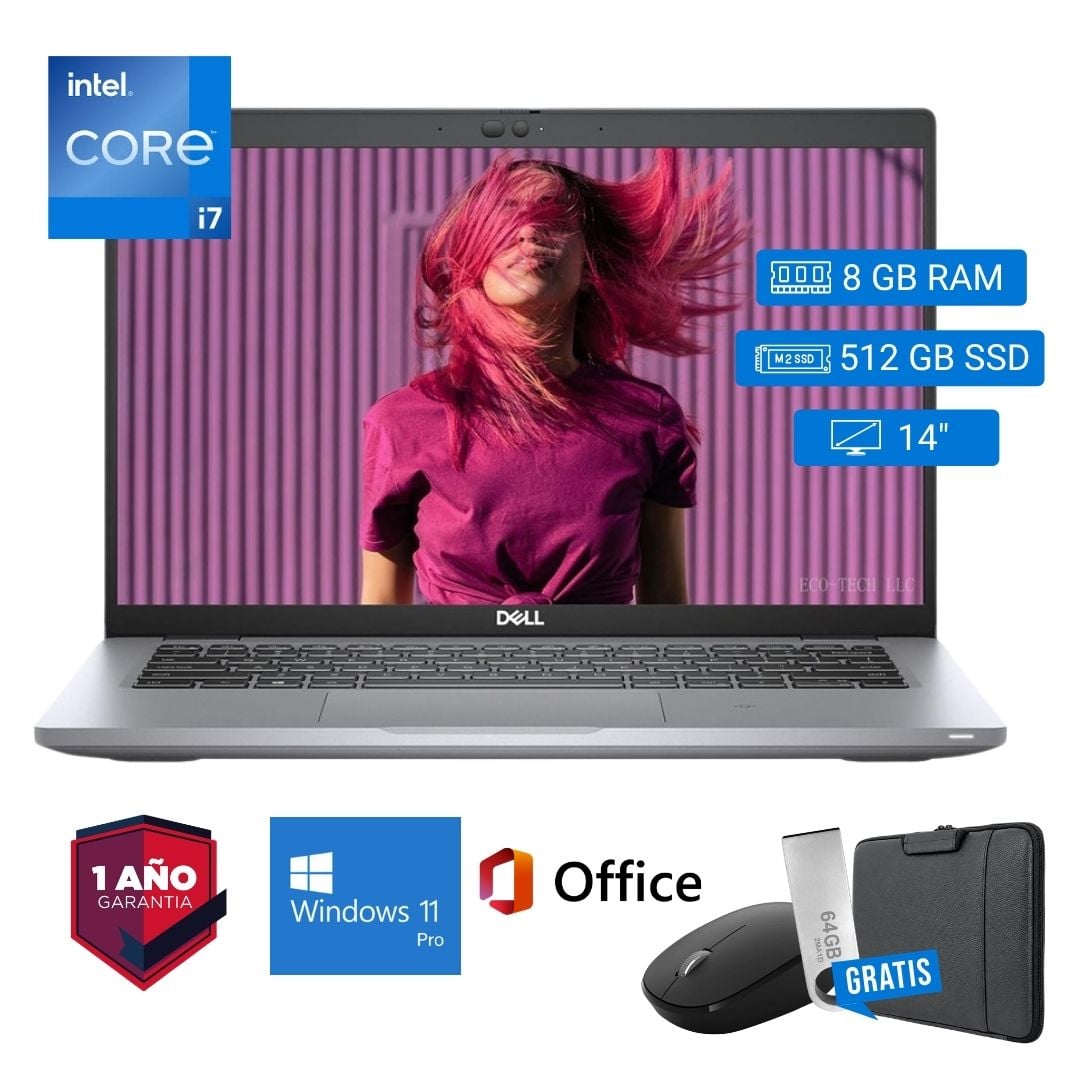LAPTOP SEMI NUEVA DELL LATITUDE 5420 CORE I7 11VA 8GB RAM 512GB SSD 14' + MOUSE + FUNDA + USB 64 GB - 1