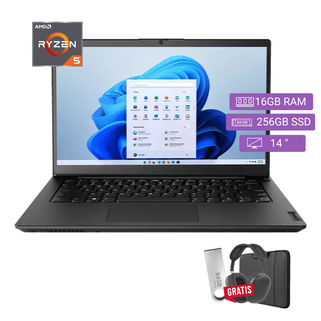 LAPTOP SEMI NUEVA LENOVO THINKPAD K14 RYZEN 5 5600U 16GB RAM 256GB SSD 14' + FUNDA + AUDIFONOS - 1