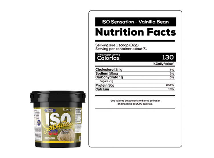 ISO SENSATION 93 - 5LB VAINILLA BEAN (ULTIMATE NUTRITION) - 2
