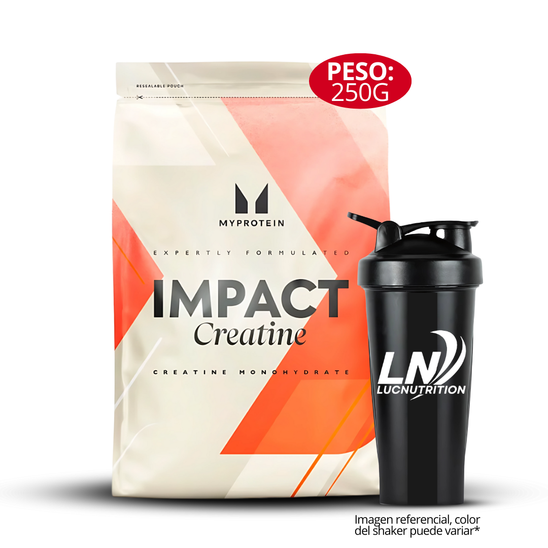CREATINA MYPROTEIN 250 GR MONOHIDRATADA + SHAKER - 1