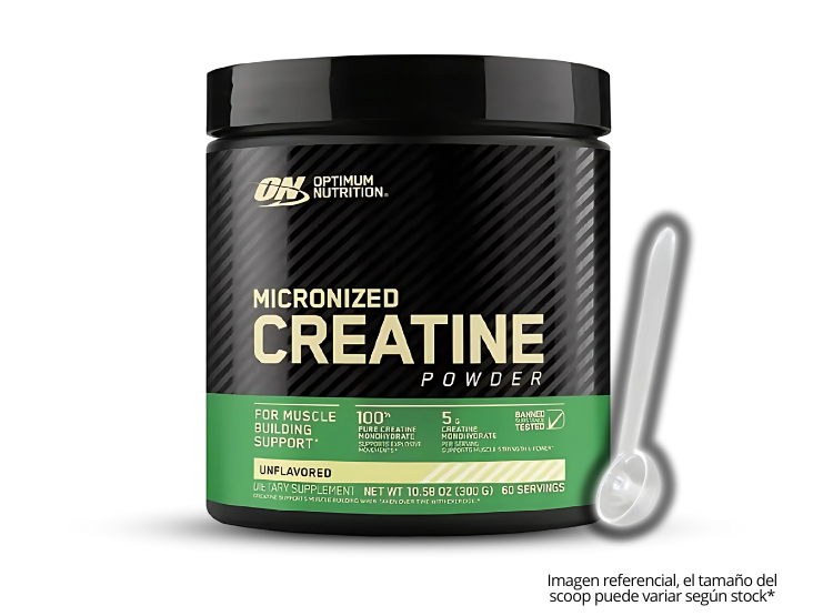 CREATINA OPTIMUM NUTRITION ON 300 GR + SCOOP + SHAKER - 2