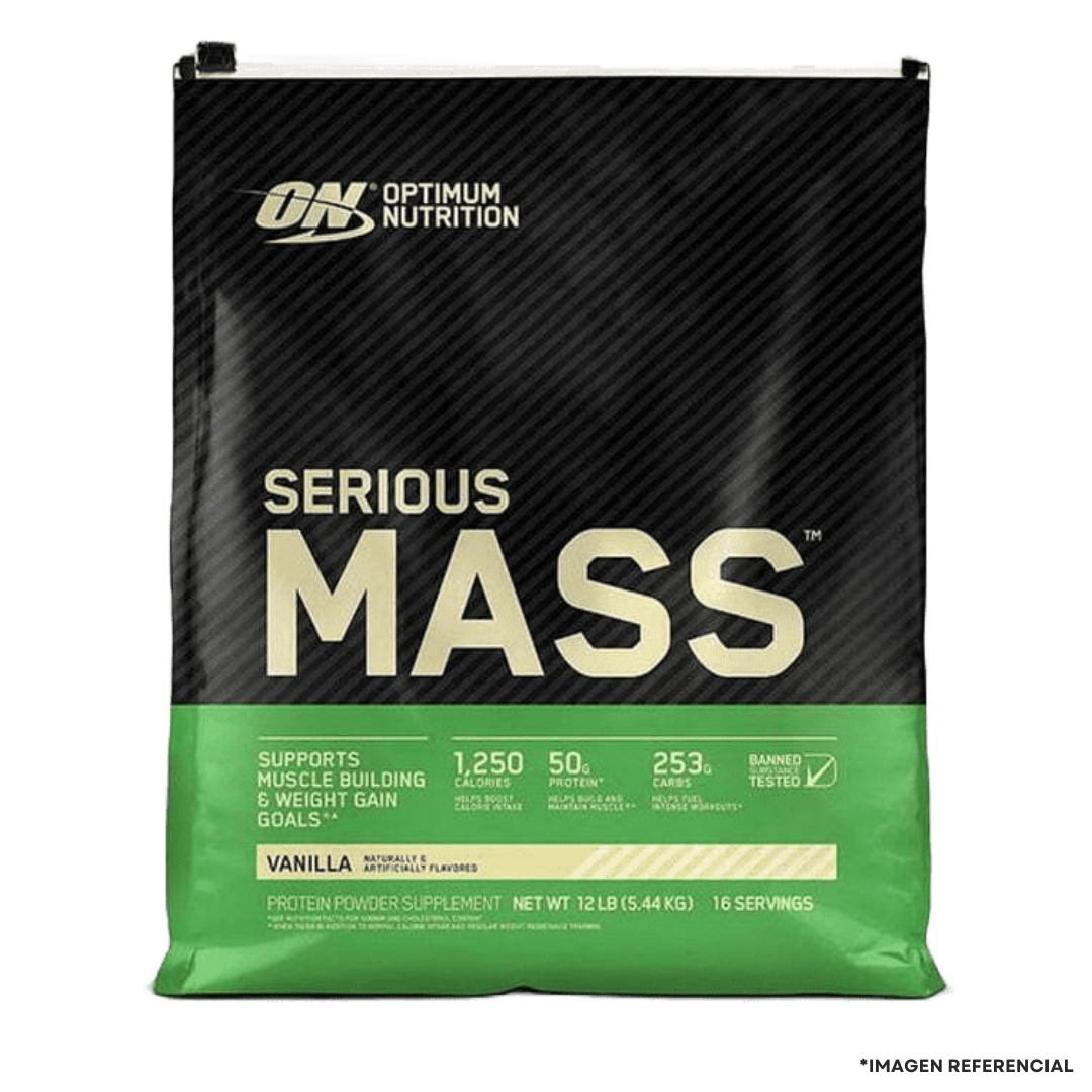 PROTEÍNA OPTIMUM NUTRITION SERIOUS MASS 12 LB VAINILLA - 1