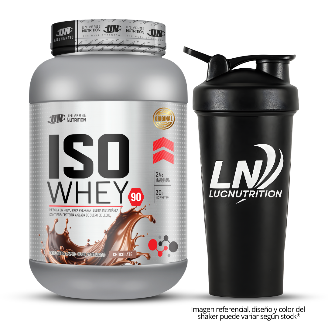 ISO WHEY 90 1.1 KG SABOR CHOCOLATE + SHAKER - 1
