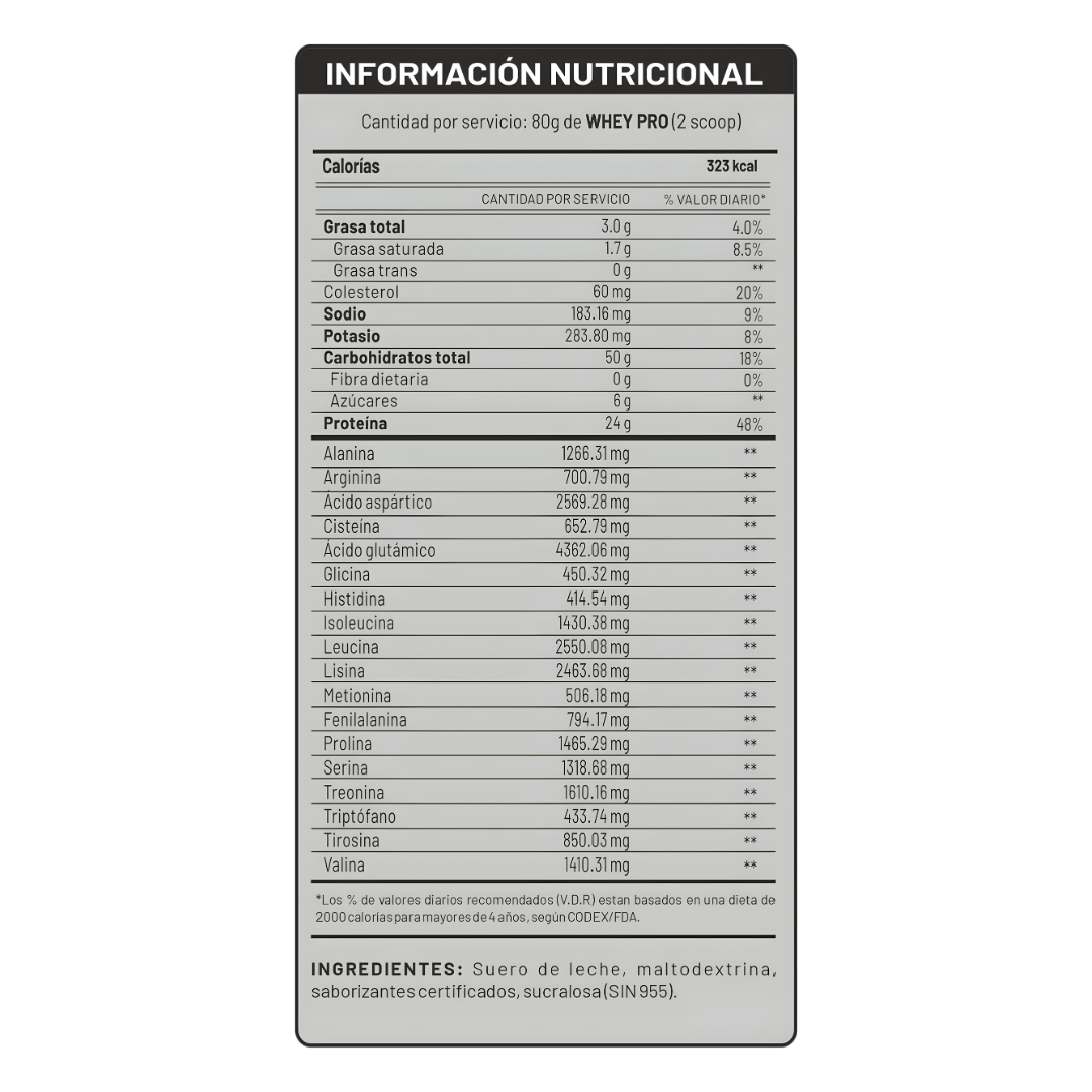 WHEY PRO 1.1 KG CHOCOLATE + CREATINA UN 250 GR MONOHIDRATADA - 3