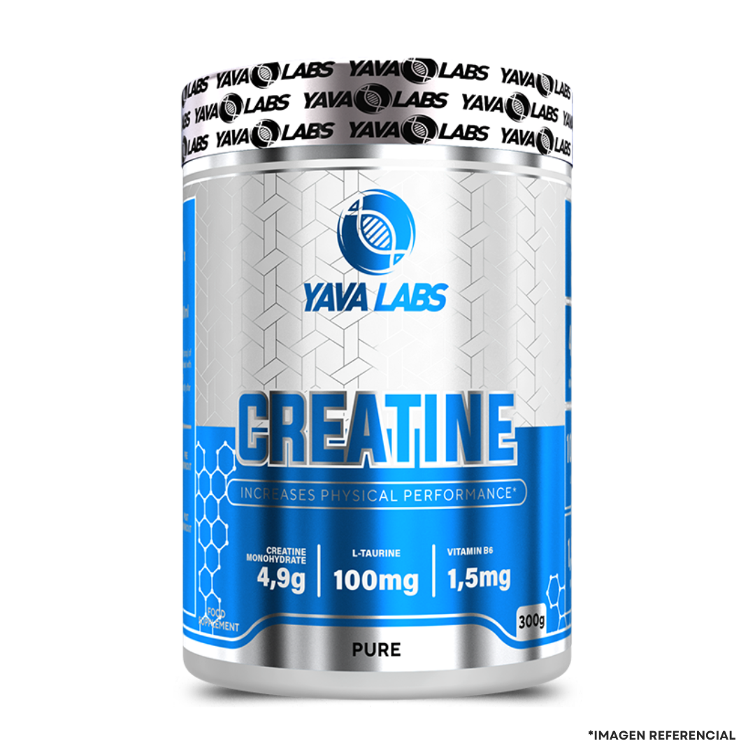 CREATINA YAVA LABS 300 GR MONOHIDRATADA + STRAPS - 1
