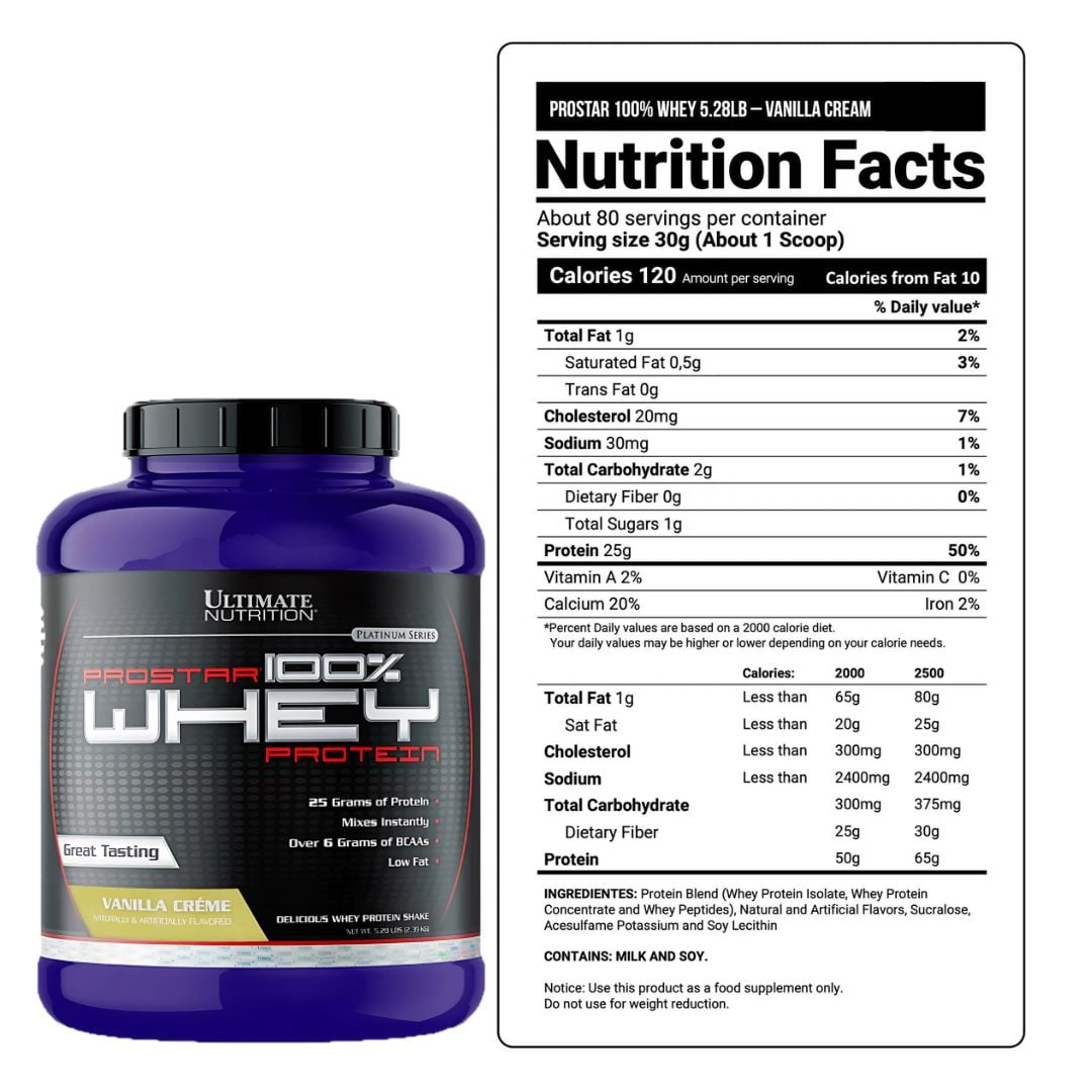 PROSTAR 100 % WHEY 5 LB - VAINILLA CREMA + CREATINA DRAGON PHARMA 300 G + SHAKER - 2