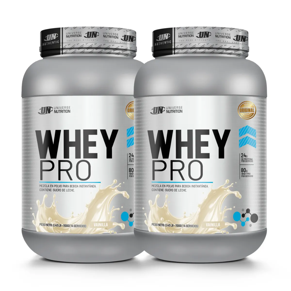 PACK X 2 WHEY PRO 1.1 KG VAINILLA - 1