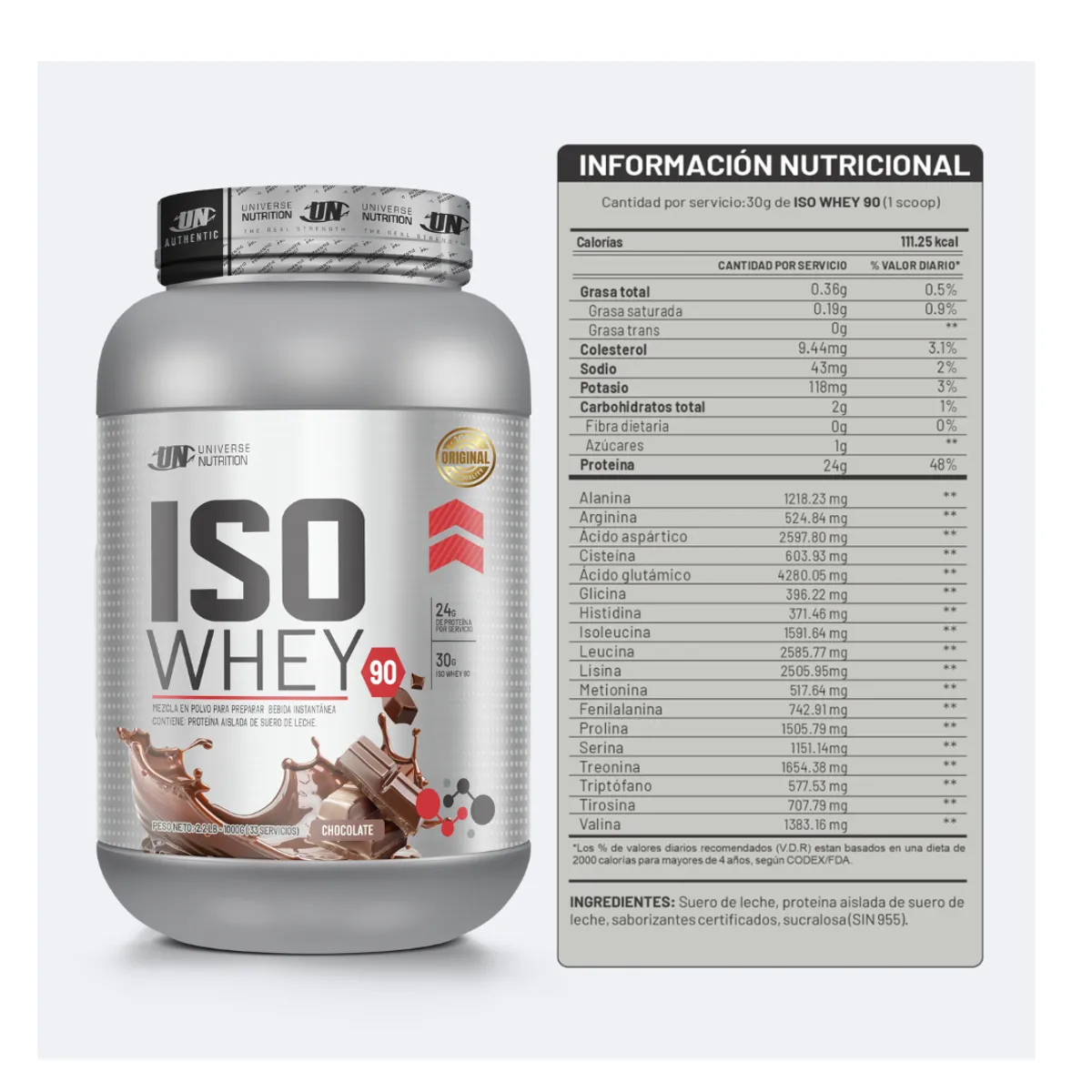 PROTEINA ISOLATADA ISO WHEY 90 1 KG - VAINILLA - 2