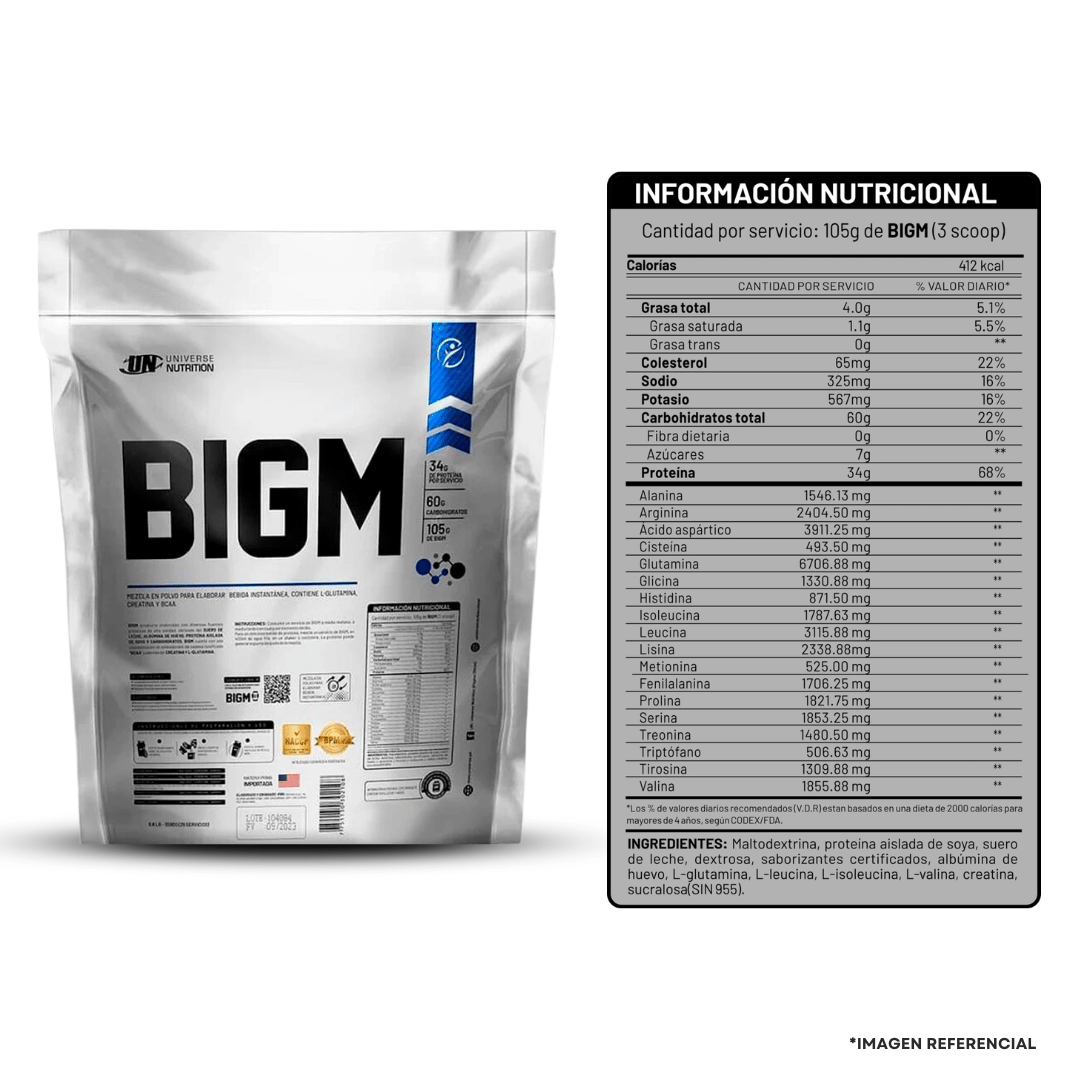 BIGM 5 KG COOKIE AND CREAM + PORTAPROTEINA - 2