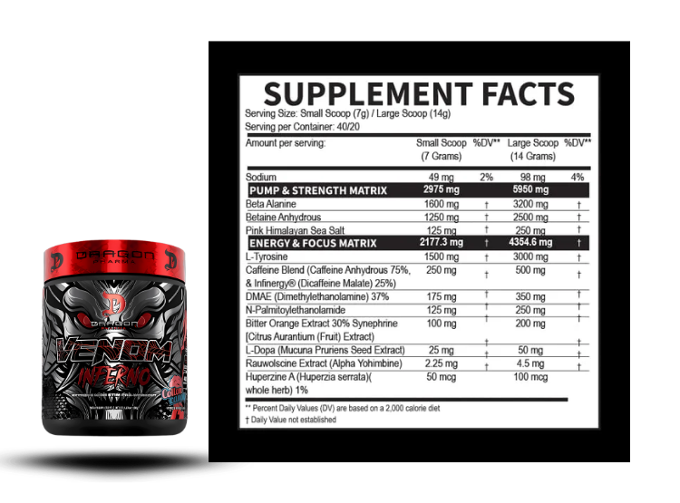 VENOM INFERNO 40 SERVICIOS - SANGRE DE DRAGON + SHAKER - 3