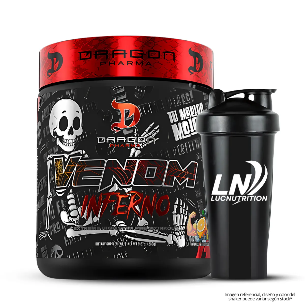 VENOM INFERNO TU MARIDO MOISES 40 SERVICIOS BRAZO DE 50 LIMON + SHAKER - 1