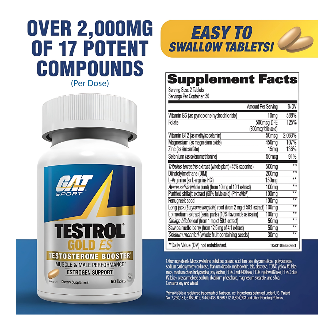 PACK 02 GAT TESTROL GOLD GAT SPORT - 2