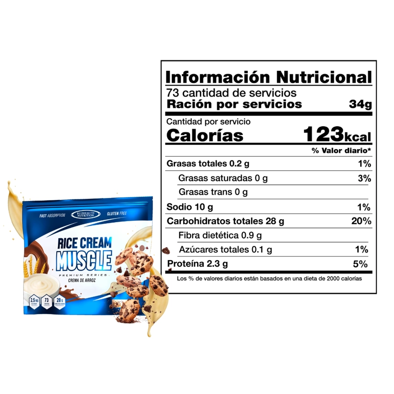 CREMA DE ARROZ 2.5 KG BLUHEALTH NUTRITION - VAINILLA - 2