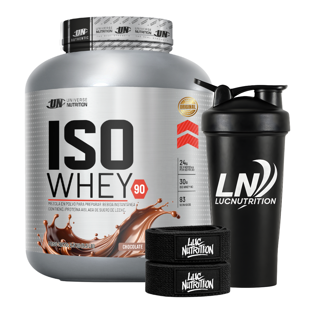 ISO WHEY 90 2.5 KG - CHOCOLATE + STRAPS + SHAKER - 1