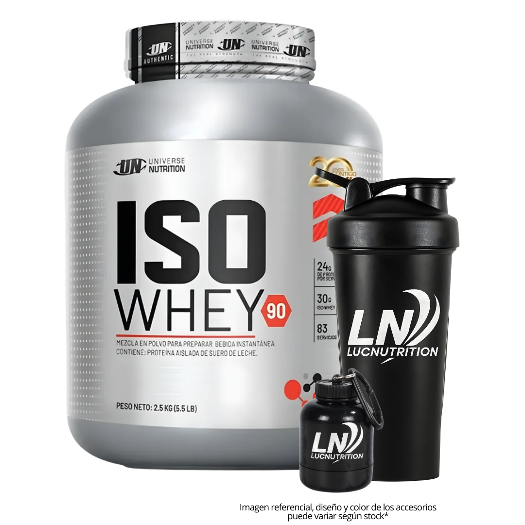 ISO WHEY 90 2.5 KG - CHOCOLATE + SHAKER + PORTAPROTEINA - 1