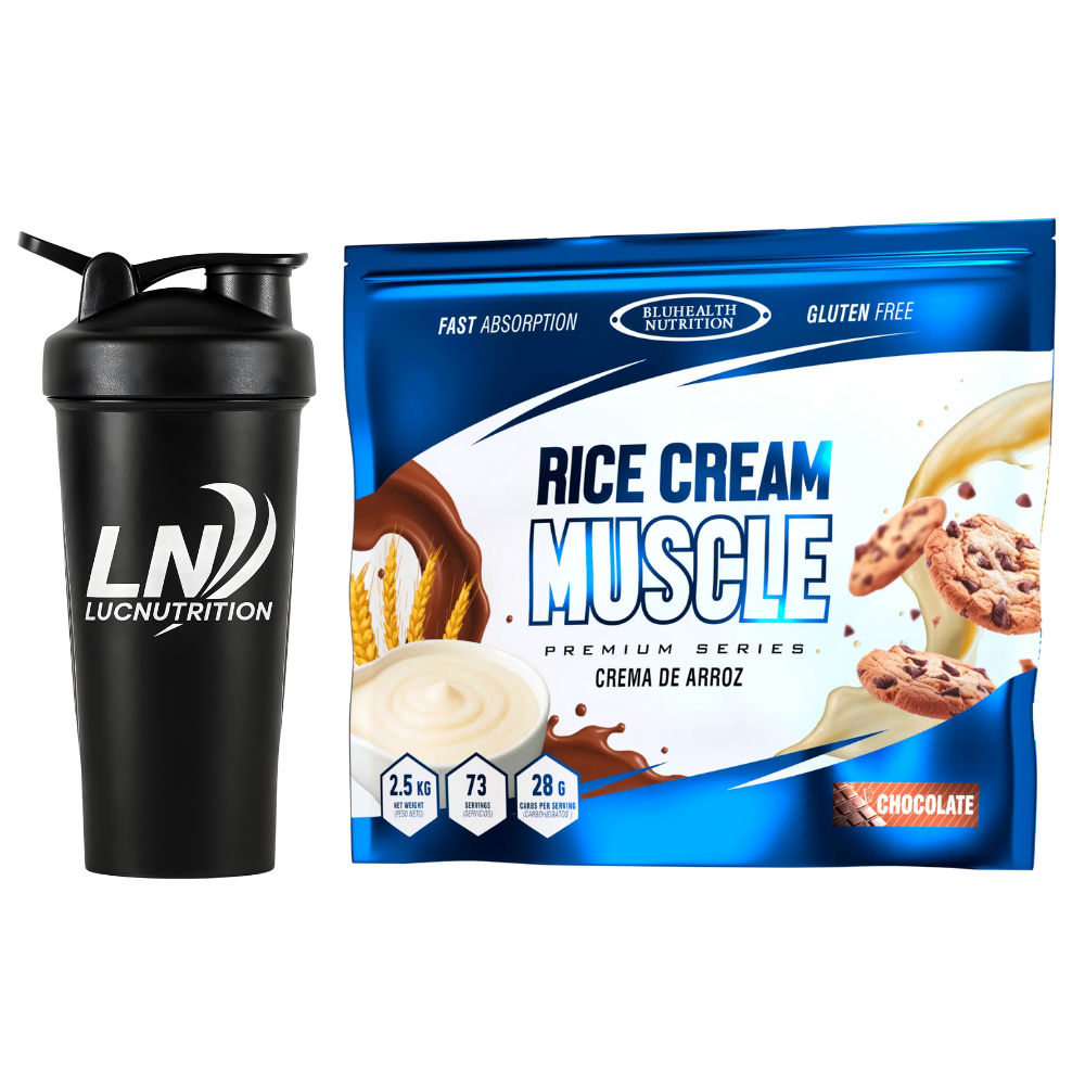 CREMA DE ARROZ BLUHEALTH 2.5 KG + SHAKER - SABOR (COOKIES, CHOCOLATE, VAINILLA) - 1