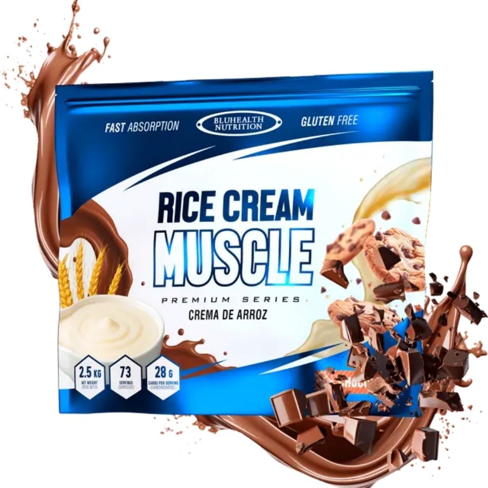 CREMA DE ARROZ BLUHEALTH 2.5 KG + SHAKER - SABOR (COOKIES, CHOCOLATE, VAINILLA) - 2