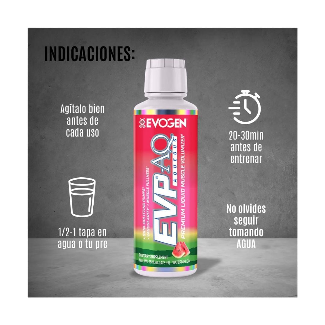EVP-AQ EVOGEN GLICEROL LIQUIDO 473ML - WATERMELON - 2