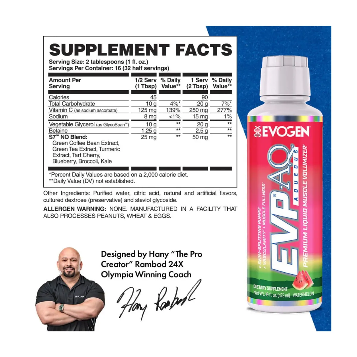 EVP-AQ EVOGEN GLICEROL LIQUIDO 473ML - WATERMELON - 3