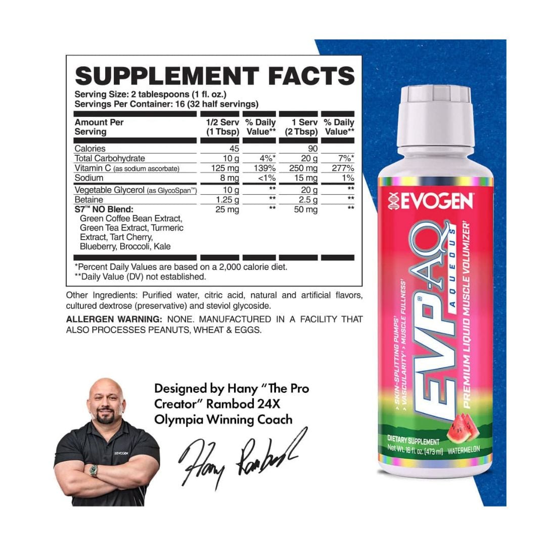 EVP-AQ EVOGEN GLICEROL LIQUIDO 473ML - WATERMELON - 4