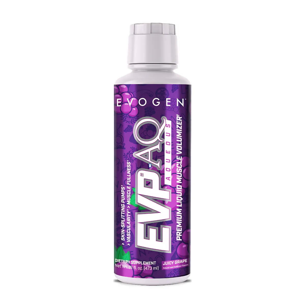 EVP-AQ EVOGEN GLICEROL LIQUIDO 473ML - JUICY GRAPE - 1