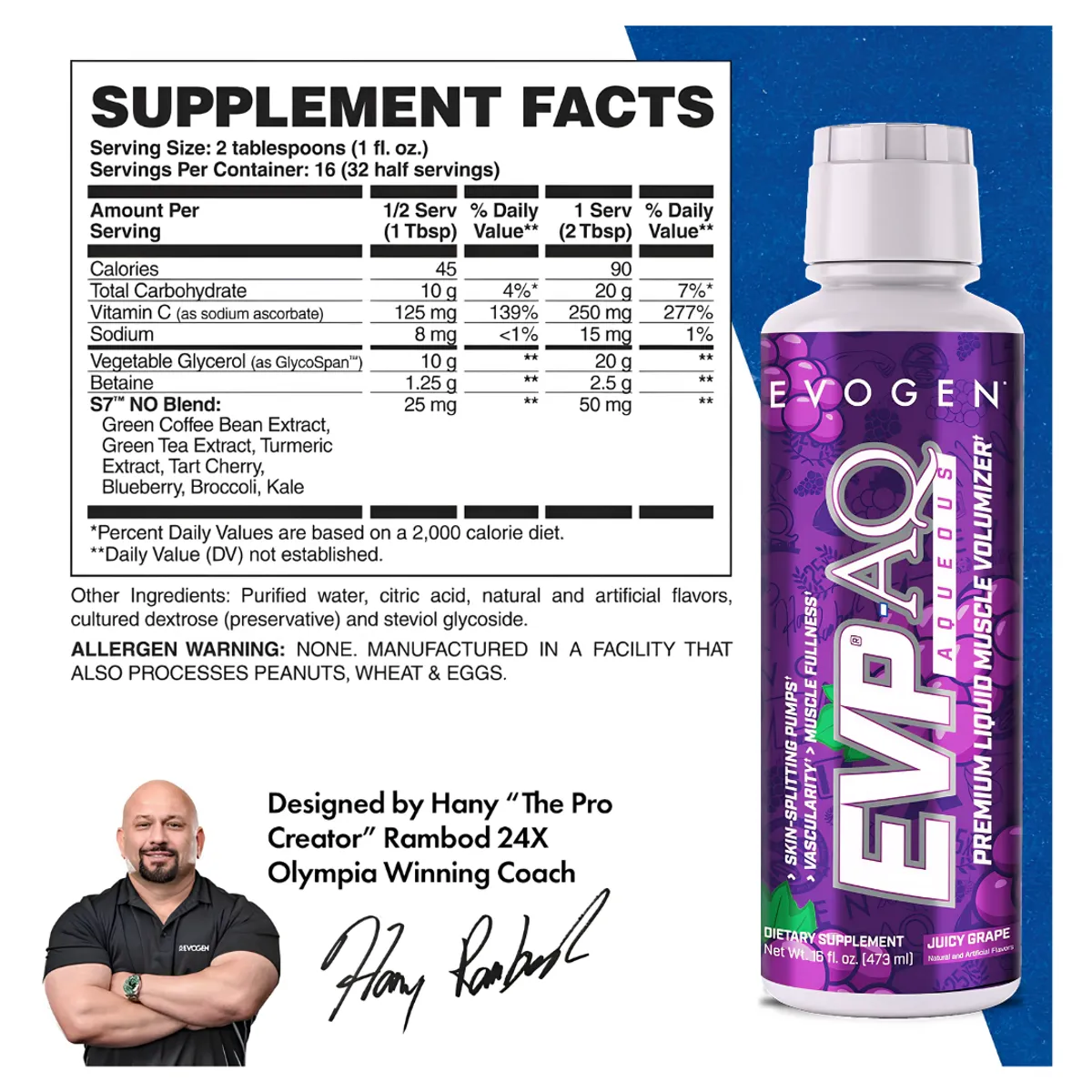 EVP-AQ EVOGEN GLICEROL LIQUIDO 473ML - JUICY GRAPE - 3