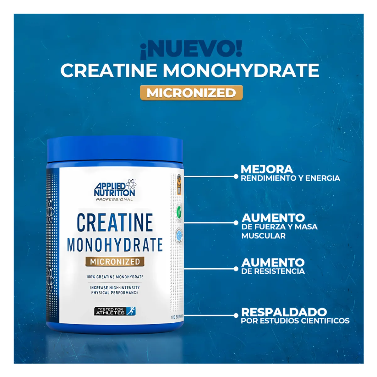 CREATINA APPLIED NUTRITION 500 G - CREATINA MONOHIDRATADA Y MICRONIZADA - 2