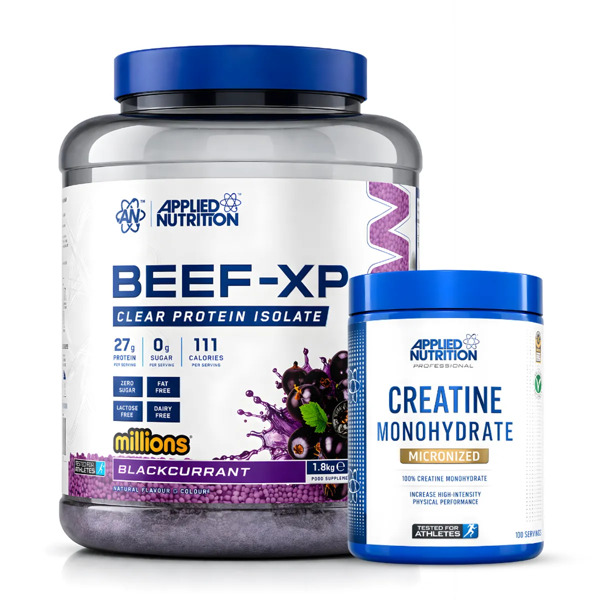PROTEINA DE CARNE BEEF XP 1.8 KG - BLACKCURRANT + CREATINA APPLIED NUTRITION 500 G - 1
