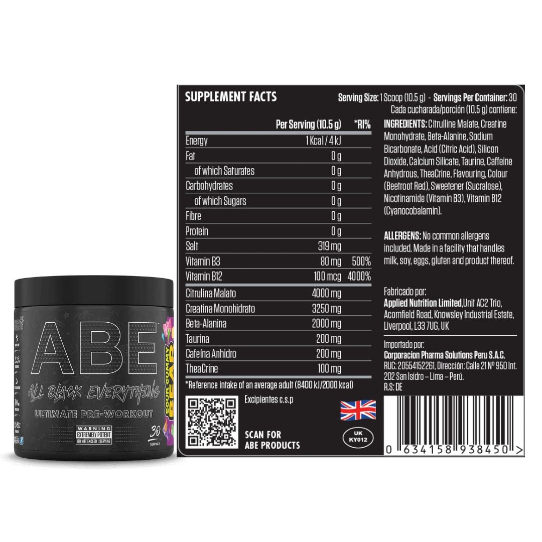 CREATINA APPLIED NUTRITION 250 G + PRE-ENTRENO ABE ULTIMATE 30 SERVICIOS - STRAWBERRY MOJITO - 2